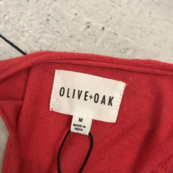 Olive + Oak Emily Dress Dark Coral Size M - Picture 7 of 8